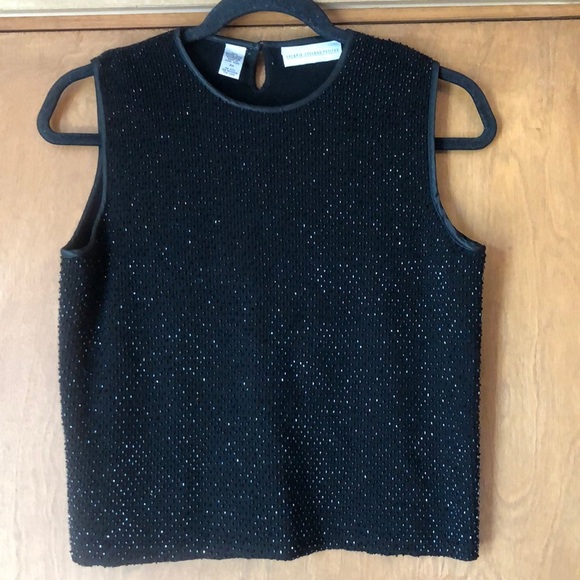Valerie Stevens beaded wool tank top - Picture 1 of 7